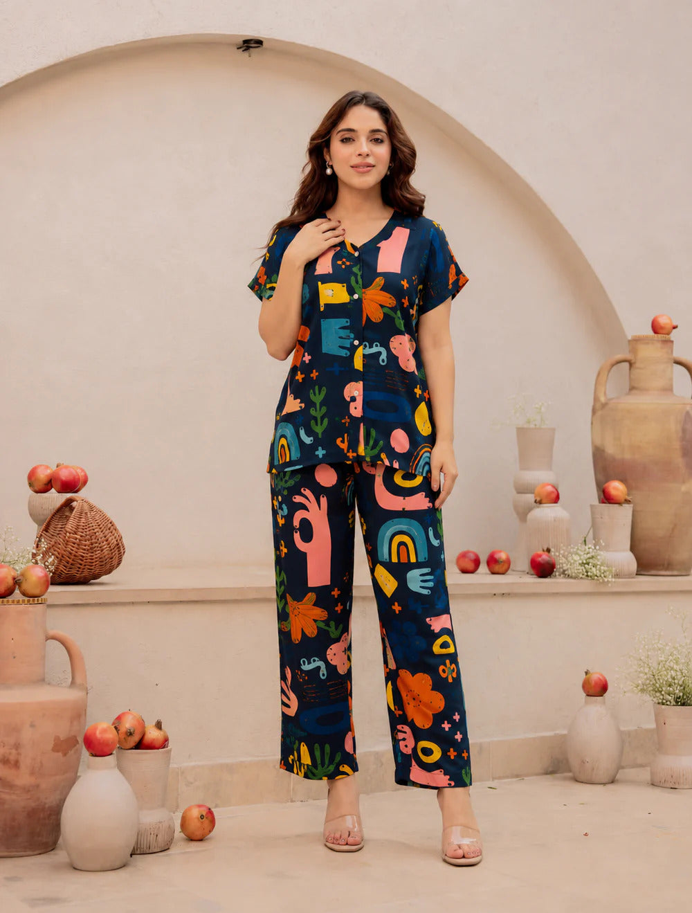 Women’s Abstract Printed Co-Ord Set