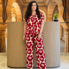 Retro Poppy Print Matching Co-ord Set