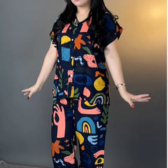 Women’s Abstract Printed Co-Ord Set