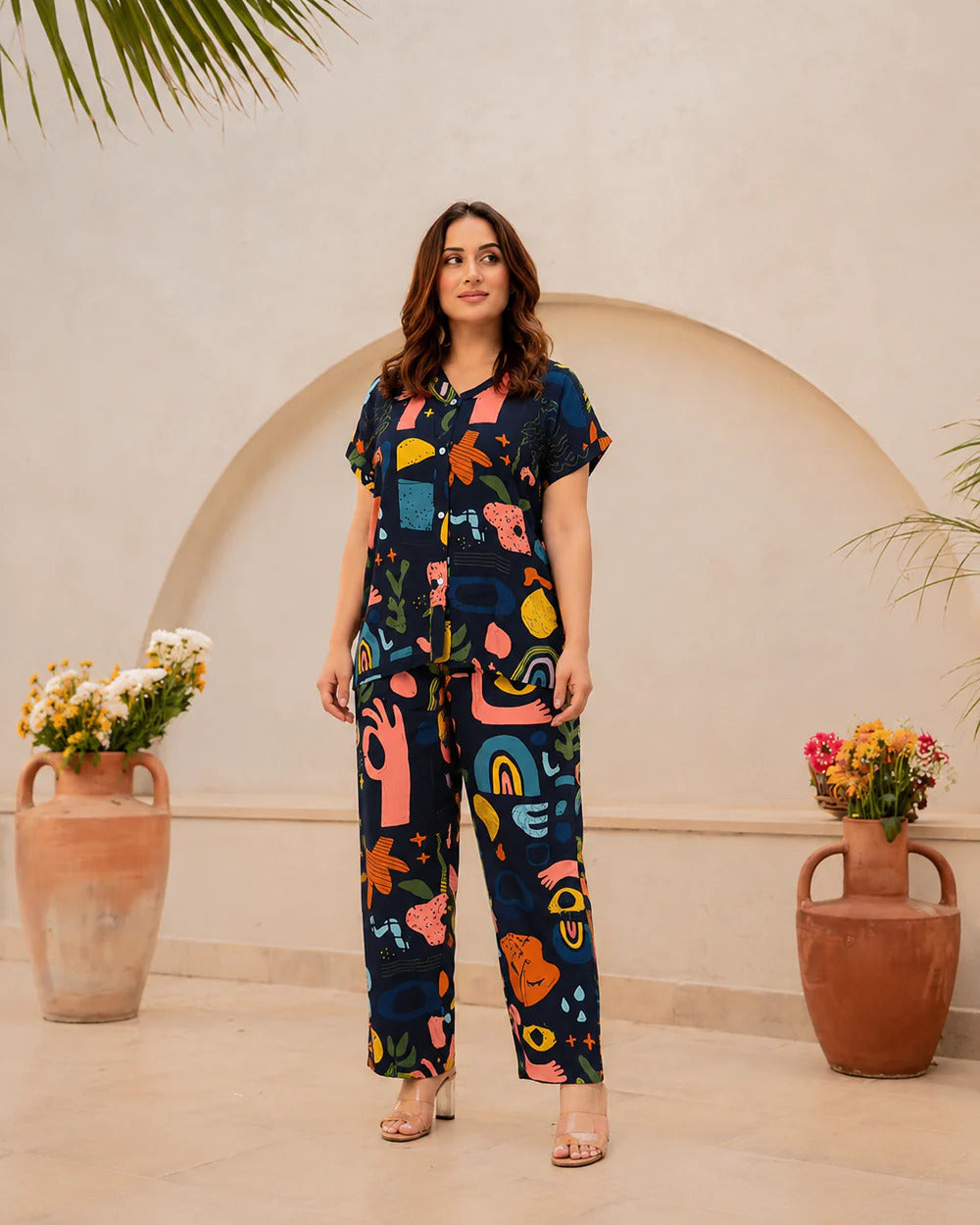 Women’s Abstract Printed Co-Ord Set