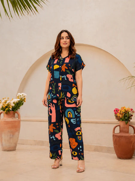 Women’s Abstract Printed Co-Ord Set
