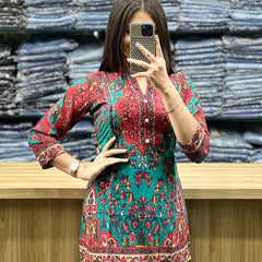 Printed Asymmetric Rayon Co-Ord Set
