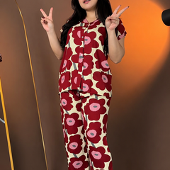 Retro Poppy Print Matching Co-ord Set