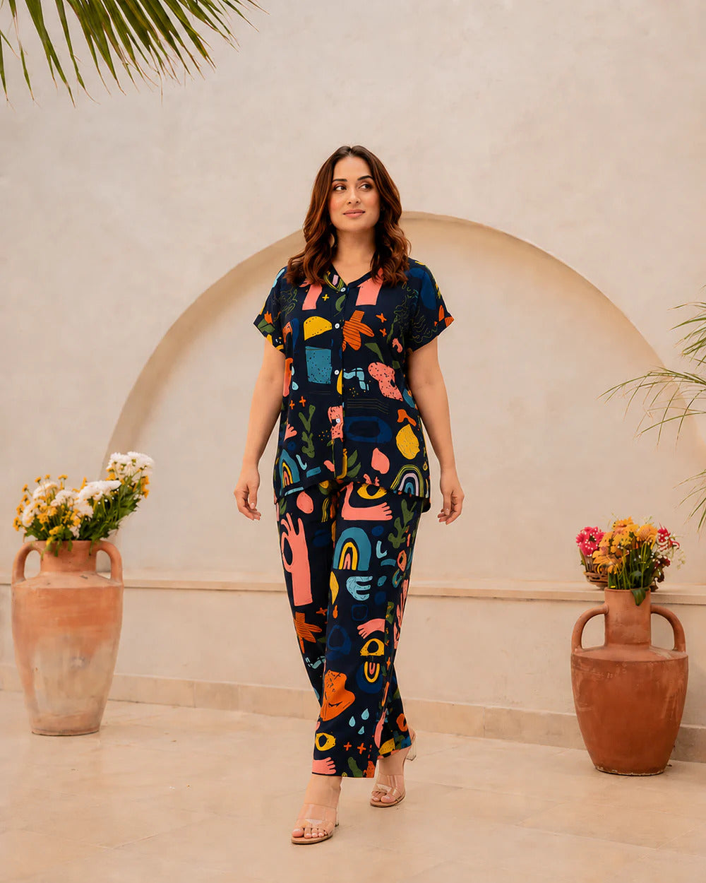 Women’s Abstract Printed Co-Ord Set