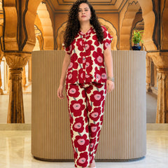Retro Poppy Print Matching Co-ord Set