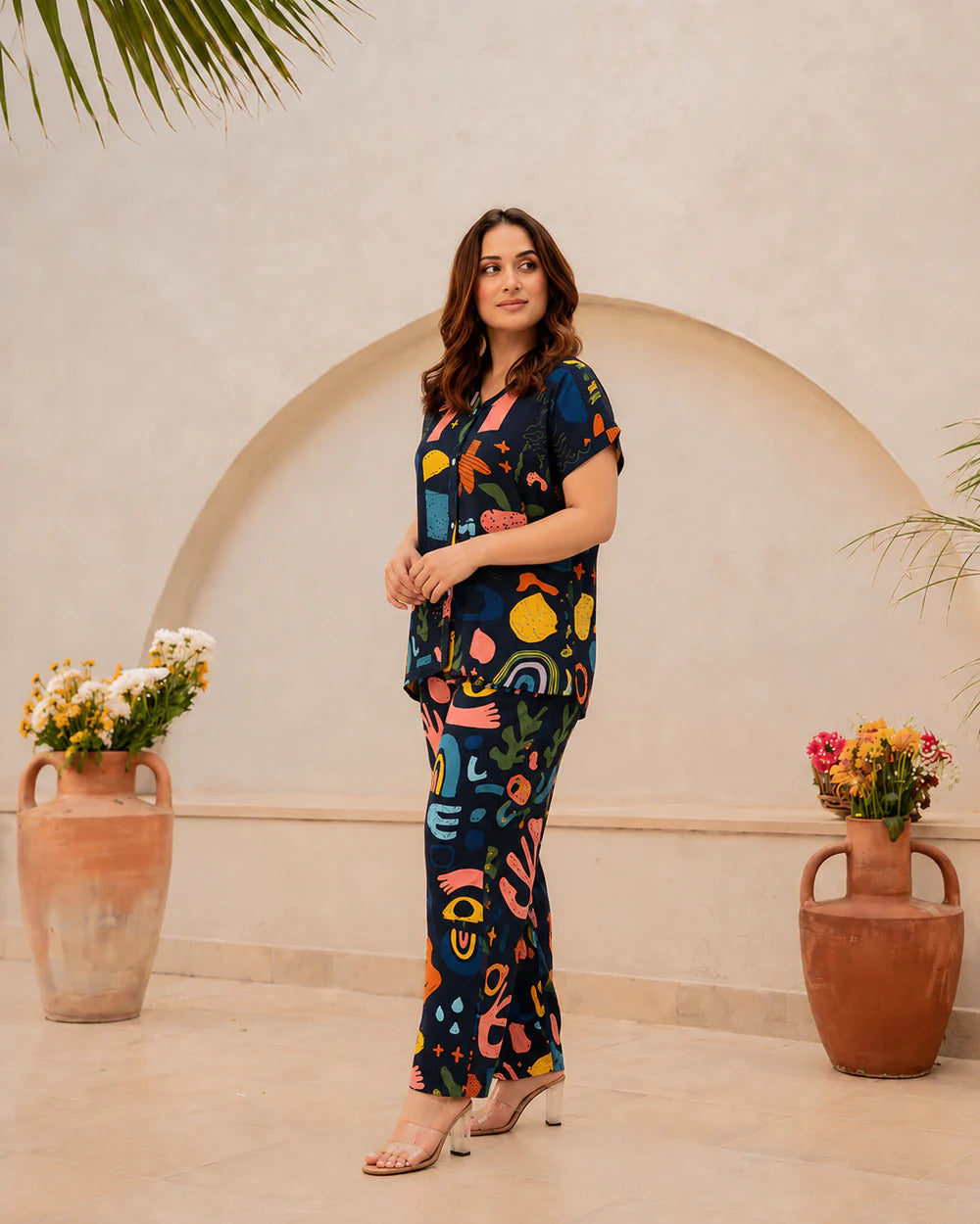 Women’s Abstract Printed Co-Ord Set