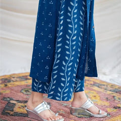 Printed Kurta Pant Set Blue