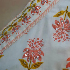 Orange Cotton Afghani Kurti With Pant & Dupatta Set