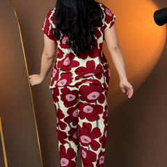 Retro Poppy Print Matching Co-ord Set