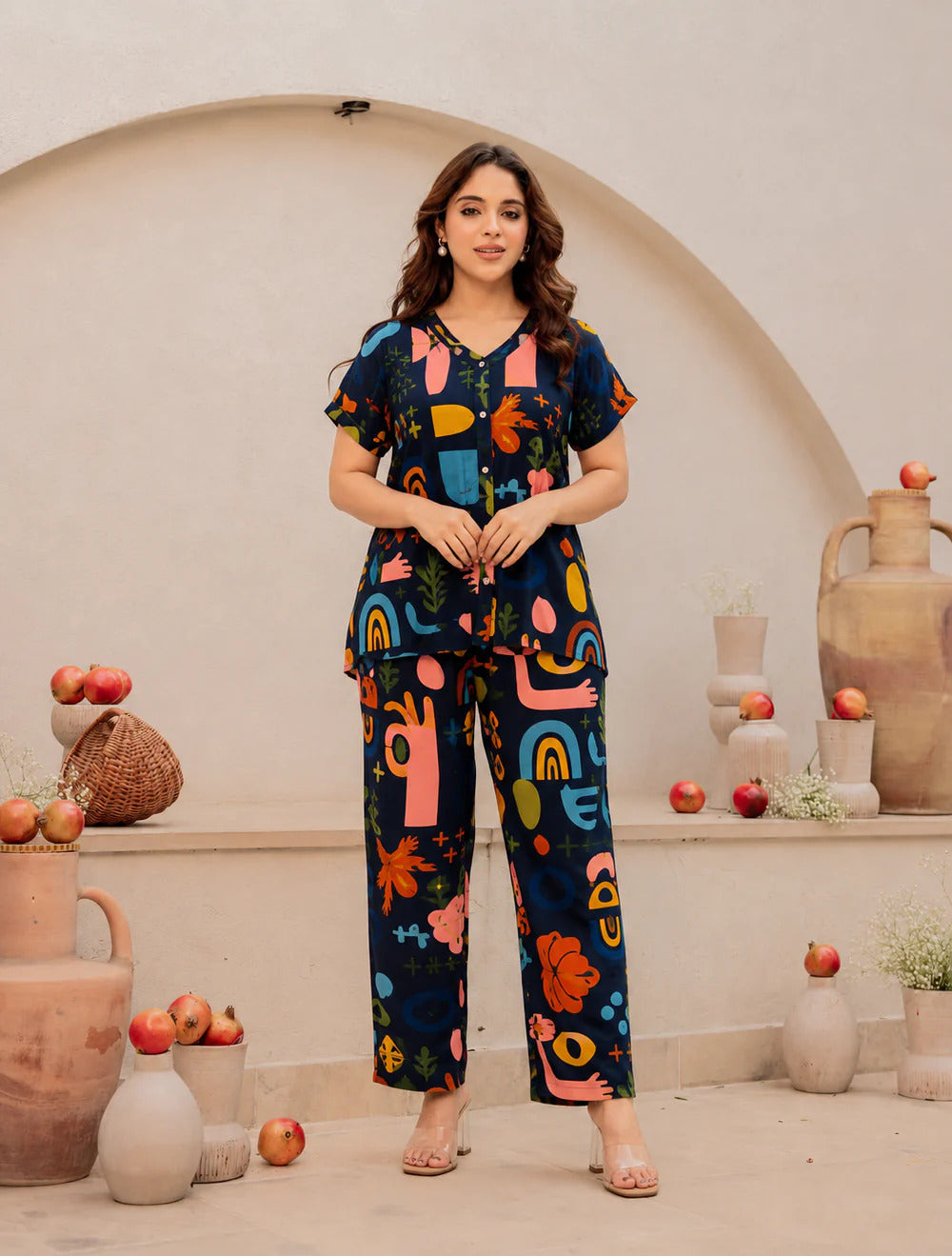 Women’s Abstract Printed Co-Ord Set