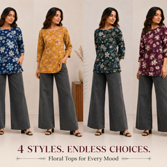 Office Wear Tunic Set Combo ( 4 Pieces)