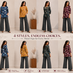 Office Wear Tunic Set Combo ( 4 Pieces)
