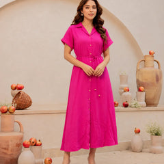Midi Dress -Pink