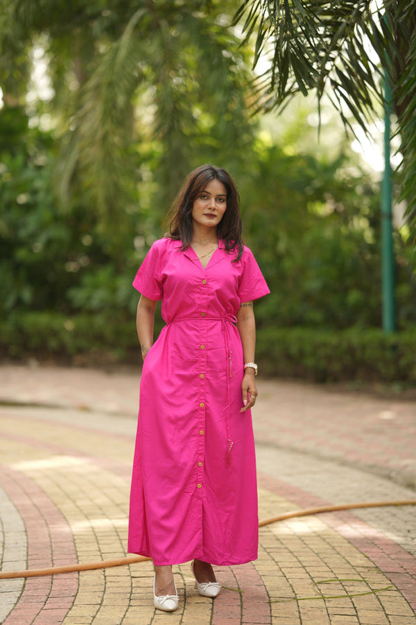 Midi Dress -Pink
