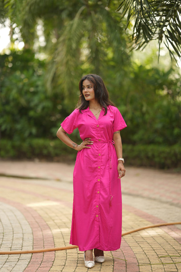 Midi Dress -Pink
