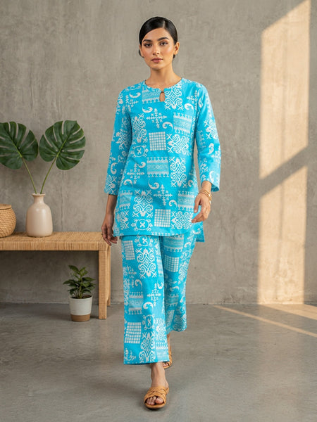Blue Cotton Co-Ord Set