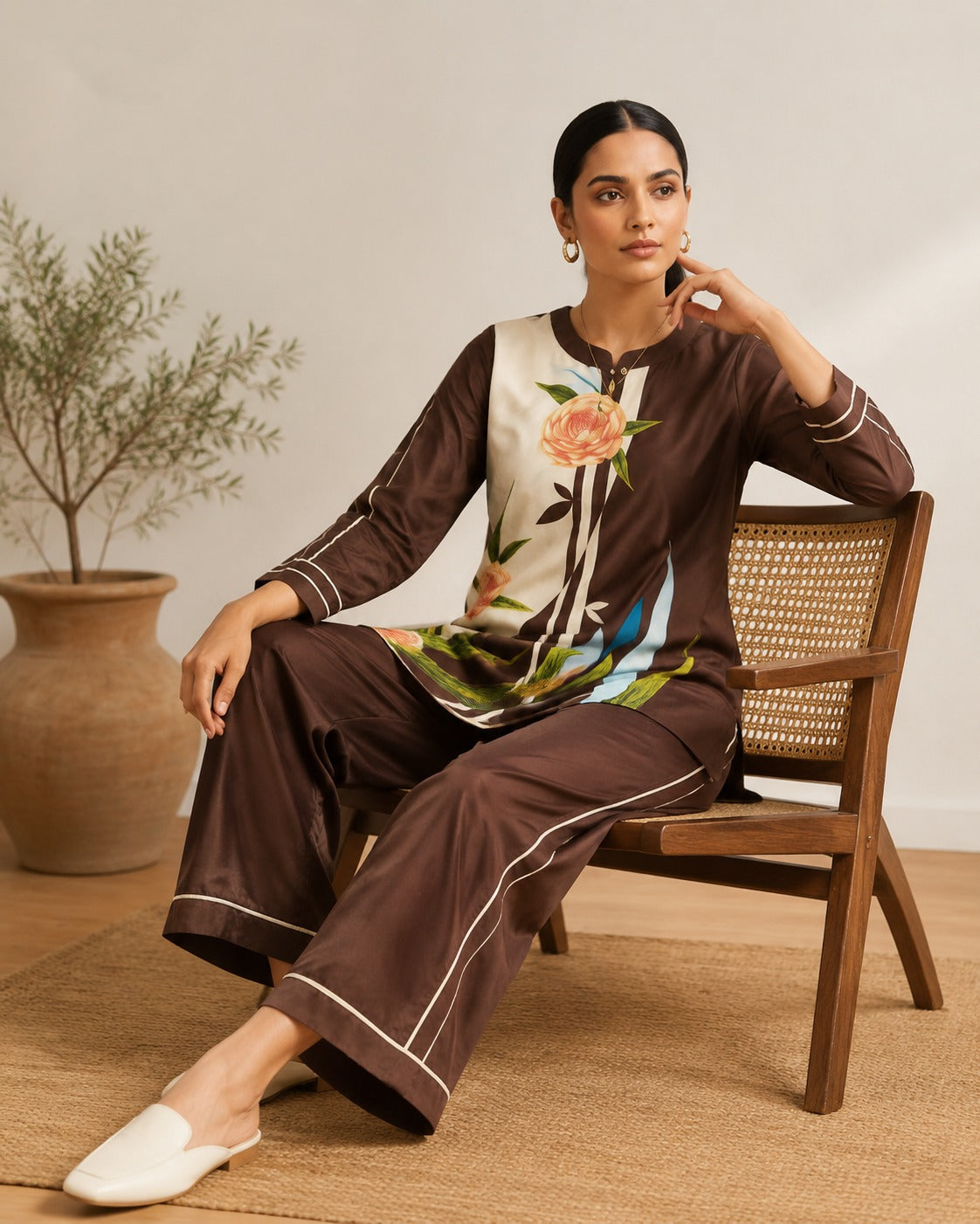 Elegant Floral Printed Co-Ord Set