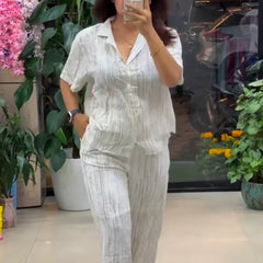Designer Pure Linen Co-ord Set