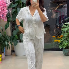 Designer Pure Linen Co-ord Set