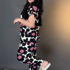 Black Printed Rayon Co-Ord Set
