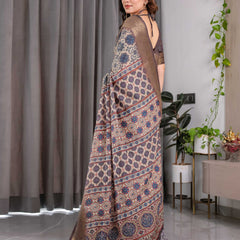 Grey Woven Banarasi Style Saree