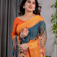 Premium Designer Linen  Saree