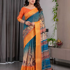Premium Designer Linen  Saree