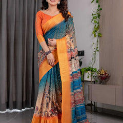 Premium Designer Linen  Saree