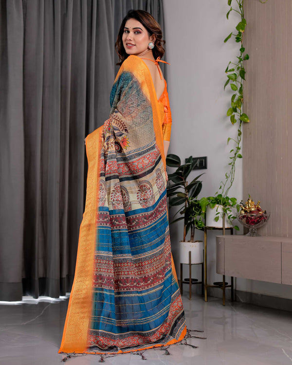 Premium Designer Linen  Saree