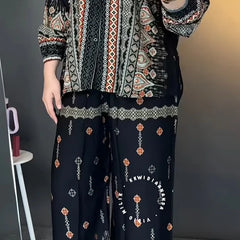 Stylish Black Rayon Co-ord Set