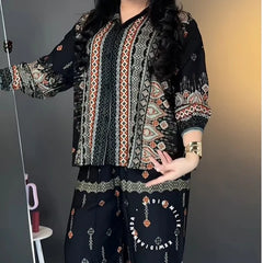 Stylish Black Rayon Co-ord Set