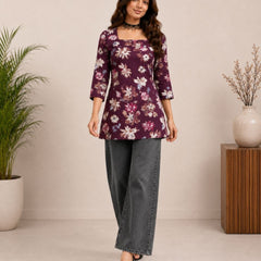 Office Wear Tunic Set Combo ( 4 Pieces)