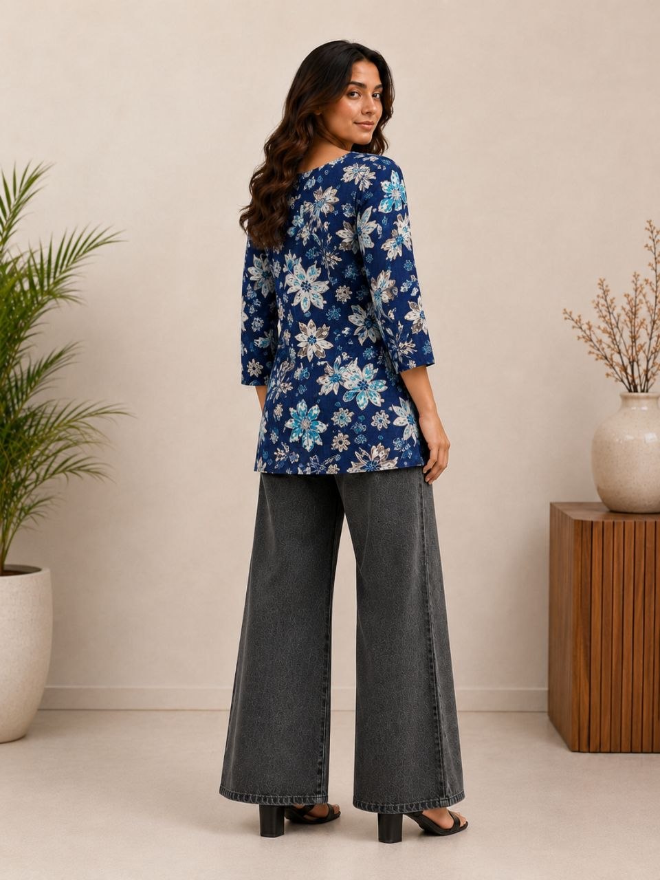 Office Wear Tunic Set Combo ( 4 Pieces)