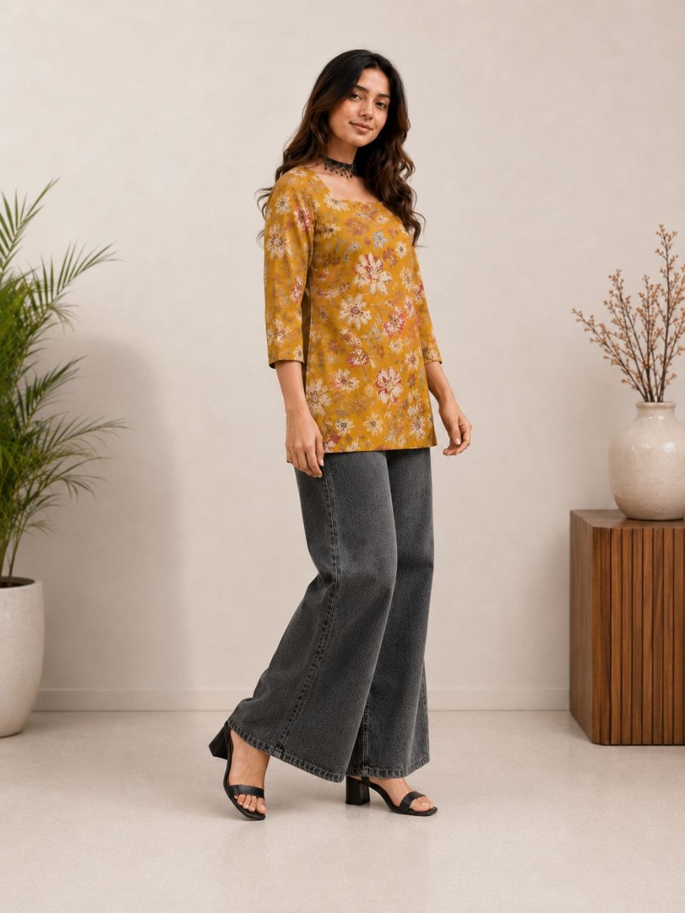 Office Wear Tunic Set Combo ( 4 Pieces)