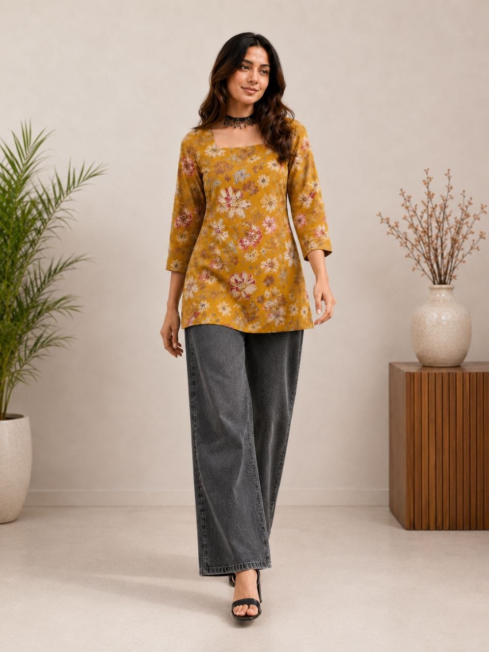 Office Wear Tunic Set Combo ( 4 Pieces)