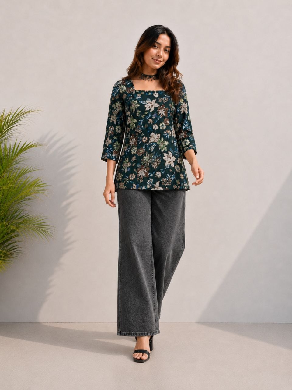 Office Wear Tunic Set Combo ( 4 Pieces)