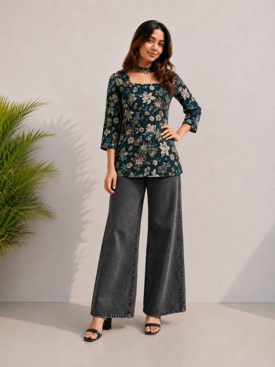 Office Wear Tunic Set Combo ( 4 Pieces)